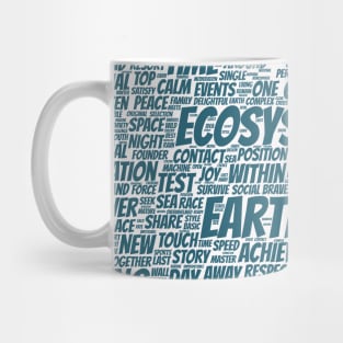 Bio Biodiversity Pattern Text Word Cloud Mug